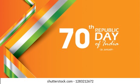 Happy Indian Republic day Vector illustration or background for 26 January celebration poster or banner background Vector