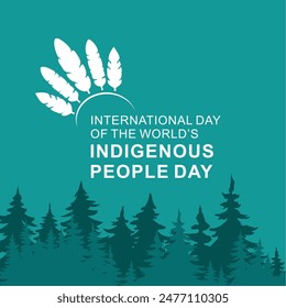 Happy Indigenous Peoples Day with beautiful view, Suitable for greeting card, poster and banner