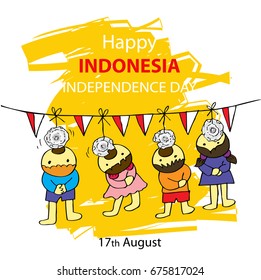 Happy Indonesia Independence Day. 17 August Indonesian Game Celebration