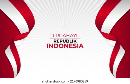 Happy Indonesia Independence Day Background Banner Stock Vector ...