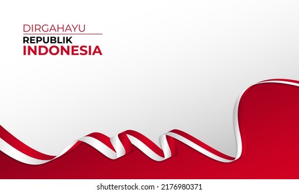 Happy Indonesia independence day background banner design.