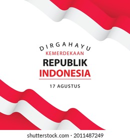 Happy Indonesia Independence Day Celebration Vector Template Design Illustration