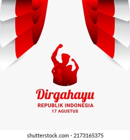 Happy Indonesia Independence Day Celebration Vector Template Design Illustration
