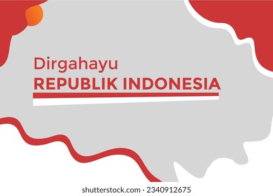 Happy Indonesia independence day, template for banner web or greeting card.