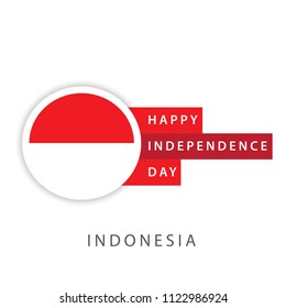 Happy Indonesia Independence Day Vector Template Design Illustrator