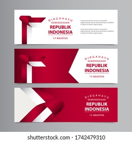 Ilustración de la plantilla de vectores del Día de la Independencia de Indonesia