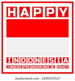 Happy Indonesia independence day Vector Template Design Illustration