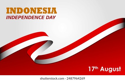 Feliz Día Independiente de Indonesia 17 de agosto de 1945, Plantilla de Anuncio de afiches de fondo , 