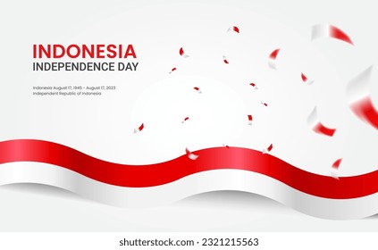 Happy Indonesian independence day. Indonesia independence celebration banner design