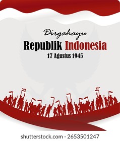 Alles Gute zum Indonesischen Unabhängigkeitstag. Vektor des Indonesischen Unabhängigkeitstages