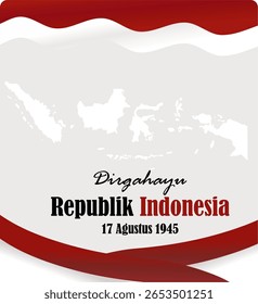 Alles Gute zum Indonesischen Unabhängigkeitstag. Vektor des Indonesischen Unabhängigkeitstages