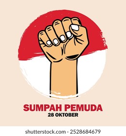 Feliz compromisso da juventude indonésia. Selamat Hari Sumpah Pemuda Vetor de Sumpah Pemuda.