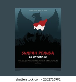 happy indonesian youth pledge. suitable for greeting card, poster and banner. selamat hari sumpah pemuda