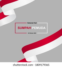 Happy Indonesian Youth Pledge (Sumpah Pemuda) vector illustration. 28 October Youth Pledge Day. Suitable for greeting card, poster and banner.