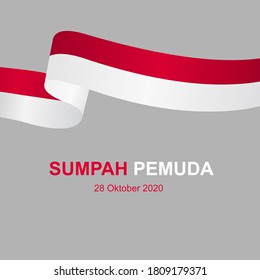 Happy Indonesian Youth Pledge (Sumpah Pemuda) vector illustration. 28 October Youth Pledge Day. Suitable for greeting card, poster and banner.