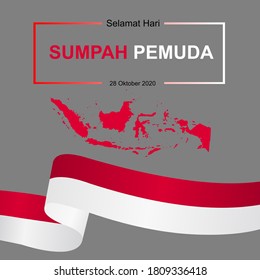 Happy Indonesian Youth Pledge (Sumpah Pemuda) vector illustration. 