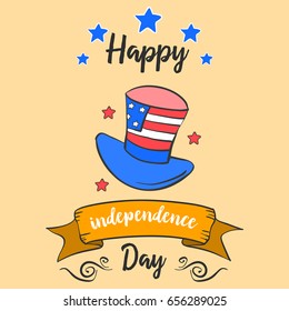 Happy indpendence day cute card