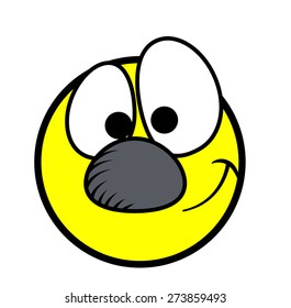Happy Innocent Comic Cartoon Face