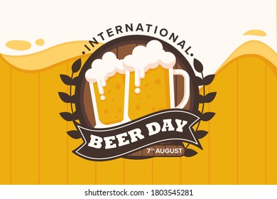 HAPPY INTERNATIONAL BEER DAY BACKGROUND