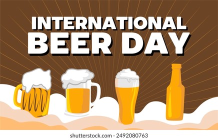 happy international beer day with delicious and fresh beer