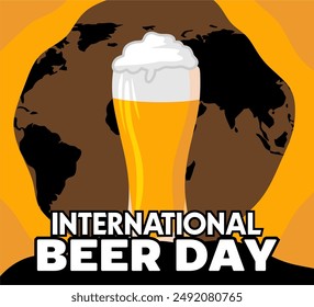 happy international beer day with delicious and fresh beer