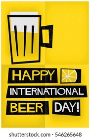 Happy International Beer Day! (Flat Style Vector Illustration Alcohol Poster Design)