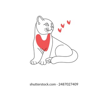 Happy International Cat Day! vector image.