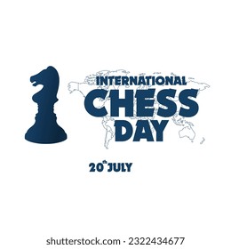 Happy International Chess Day vector, perfect for office, company, school, social media, advertising, printing and more