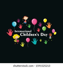 Happy International Children's Day design vector
