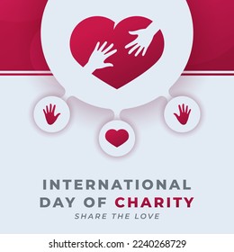 Happy International Day of Charity Celebration Vector Design Illustration for Background, Poster, Banner, Advertising, Greeting Card