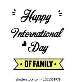 Happy International Day of Family Vector Template Design Illustration