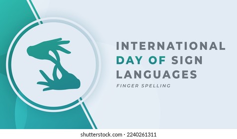 Happy International Day of Sign Languages Celebration Vector Design Illustration for Background, Poster, Banner, Advertising, Greeting Card