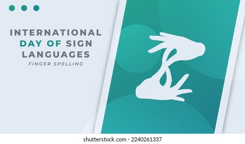 Happy International Day of Sign Languages Celebration Vector Design Illustration for Background, Poster, Banner, Advertising, Greeting Card