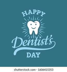 Happy International Dentist's Day. Illustration logo vector template design