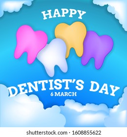 Happy International Dentists Day. Illustration logo vector template design