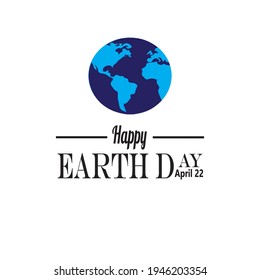 happy international earth day white background