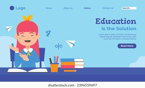 Happy International Education day celebration. January 24. International Day of Education background. Cartoon Vector illustration Template for Poster, Banner, Flyer, Greeting, Card, Cover, Post.