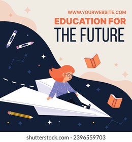 Happy International Education day celebration. January 24. International Day of Education background. Cartoon Vector illustration Template for Poster, Banner, Flyer, Greeting, Card, Cover, Post.