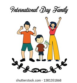 Happy International Family Day Vector Template Design Illustration
