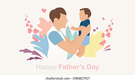 happy international father's day concept, can be use for card, poster, website, brochure background. vector illustration