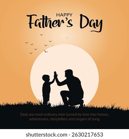 happy international father's day concept, can be use for card, poster, website, brochure. vector illustration design