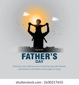 happy international father's day concept, can be use for card, poster, website, brochure. vector illustration design