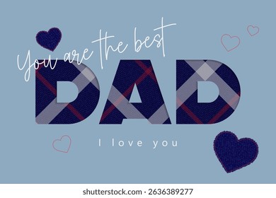 Happy International Father's Day greeting card. Banner, poster, template, web page, website. Vector illustration.