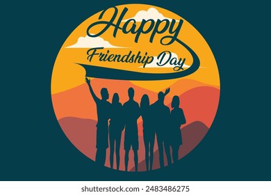 Happy international friendship day abstract vector illustration design
