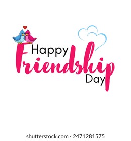 Happy international friendship Day! Beautiful lettering greeting card. abstract vector illustration design