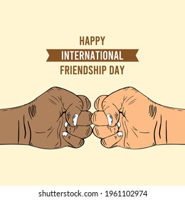 happy international friendship day design vector template
