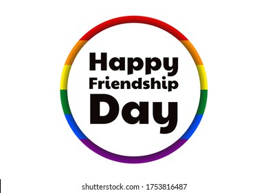 Happy International Friendship Day Holiday concept. Template for background, banner, card, poster with text inscription. Vector EPS10 illustration