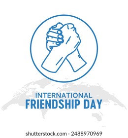 Happy international friendship day vector illustration