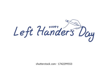 Happy international handers day design of vector. Doodle illustration style.