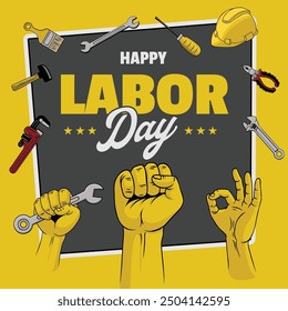 
happy international labor day greeting